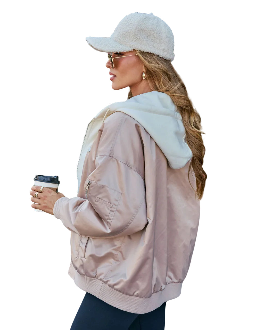 Cassandra - Campus Oversized Bomber Jacket με Κουκούλα (Campus Oversized Hooded Bomber Jacket)