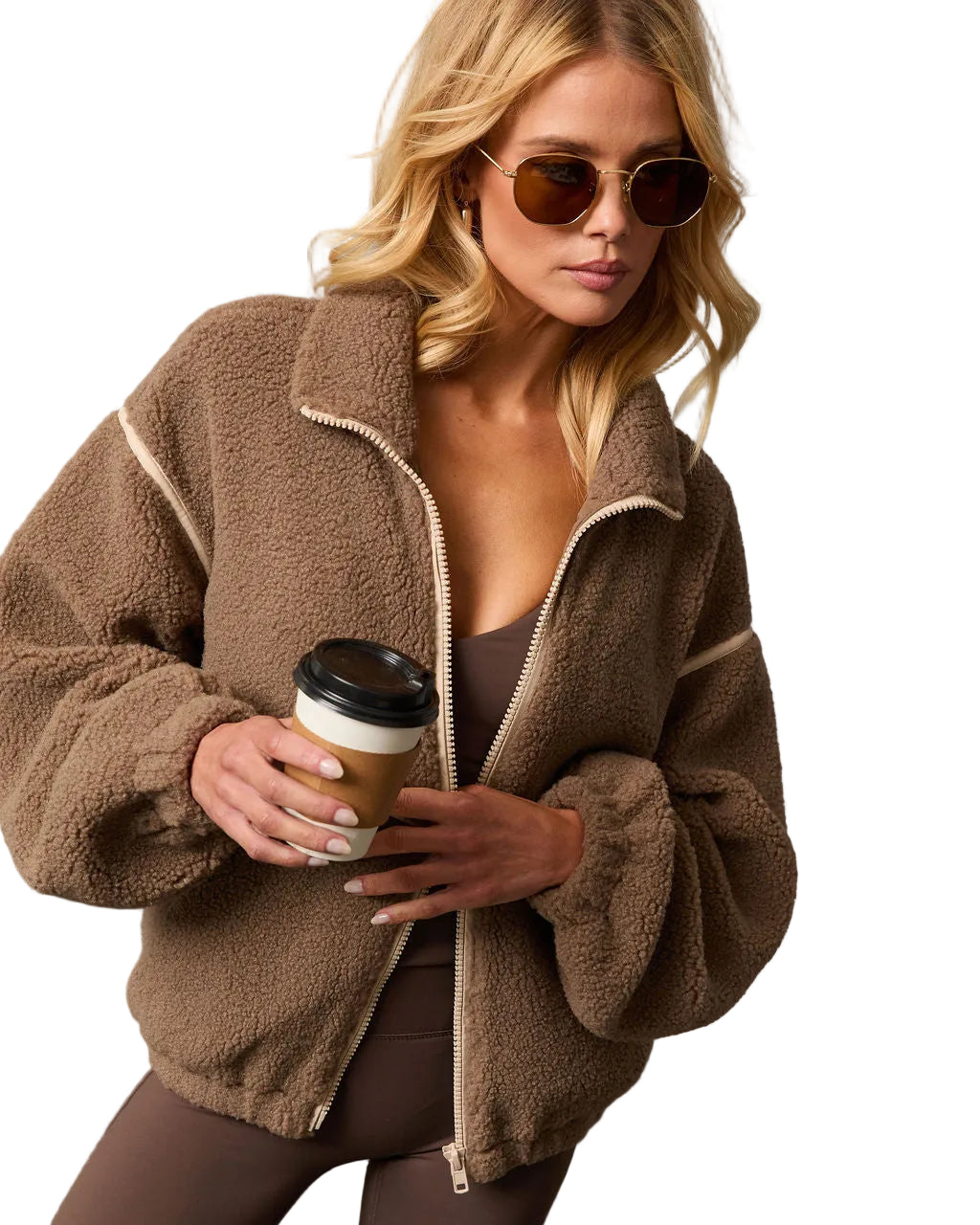 Hannah | Chill Whispers Shearling Τζάκετ με Contrast Τελειώματα (Chill Whispers Contrast Trim Shearling Jacket)