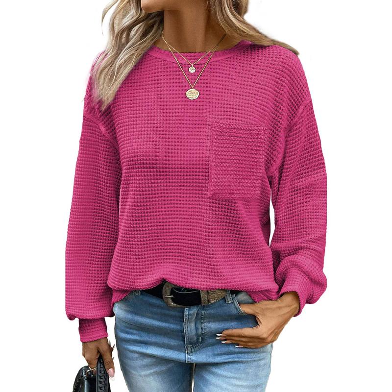 LIORA™ - Άνετη Oversized Μπλούζα Μακρύ Μανίκι με Στρογγυλή Λαιμόκοψη