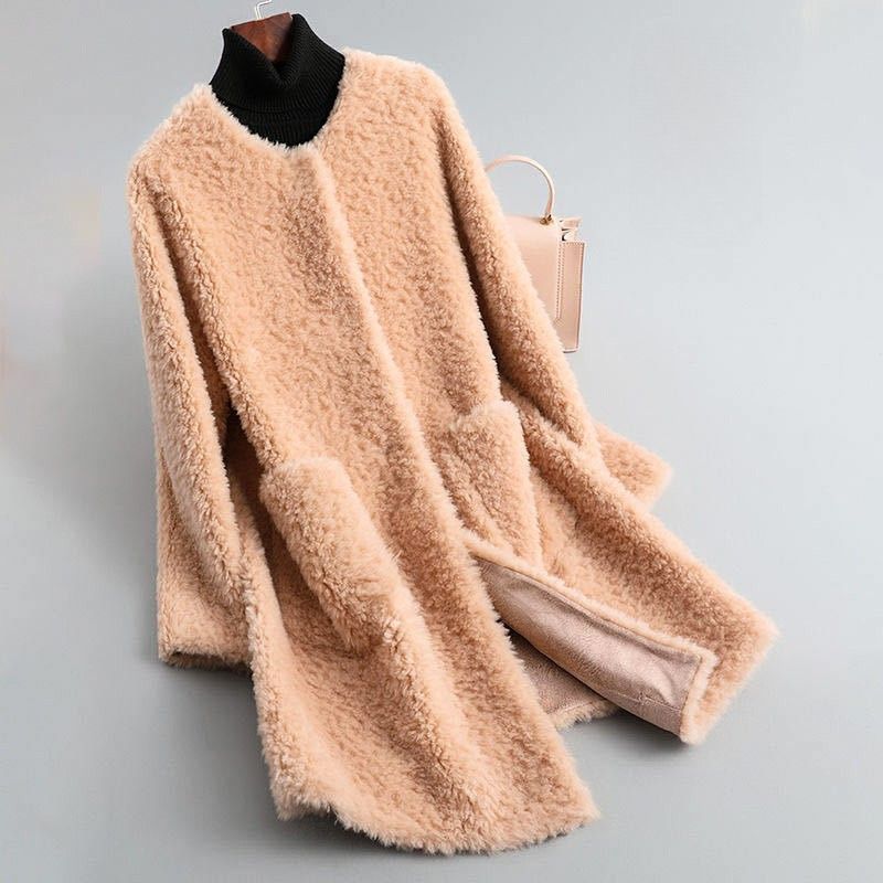 Shearling παλτό με επένδυση από μαλλί