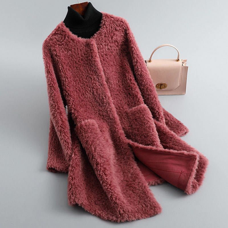 Shearling παλτό με επένδυση από μαλλί