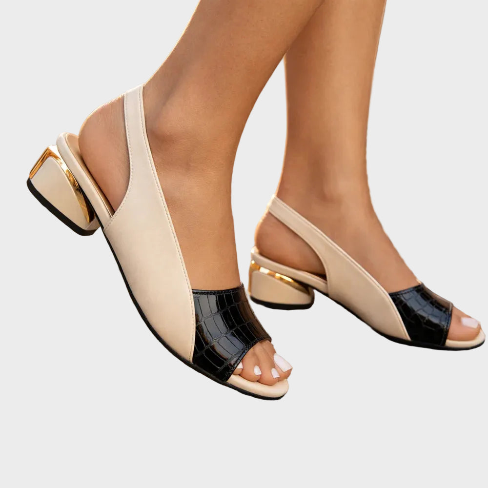 Riviera - Πέδιλα Slingback με Εφέ Κροκό (Croc-Accent Slingback Sandals)