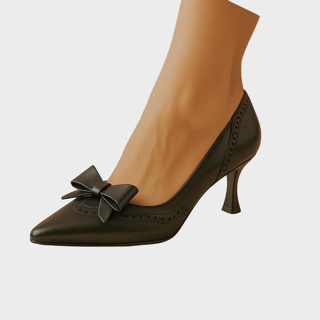 MELENA ΠΕΔΙΛΑ ΜΕ ΦΙΟΓΚΟ (BOW HEELS)