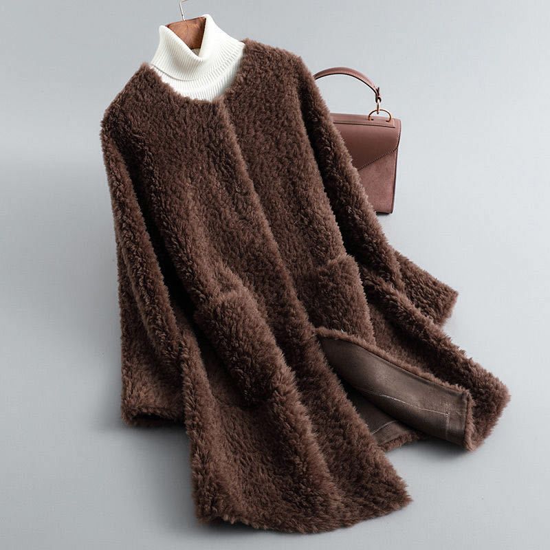 Shearling παλτό με επένδυση από μαλλί