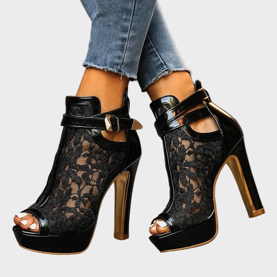 LILIANA Ψηλοτάκουνα με Δαντέλα (Lace Heels)
