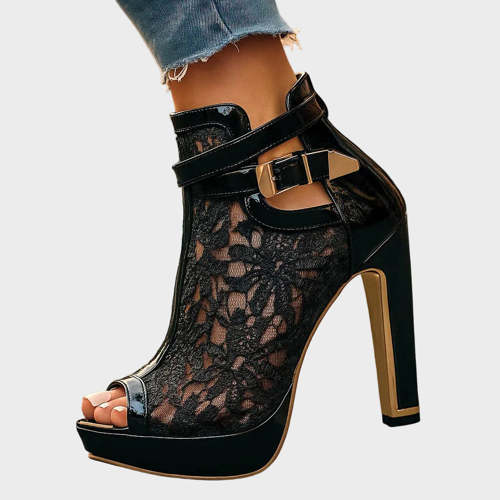 LILIANA Ψηλοτάκουνα με Δαντέλα (Lace Heels)