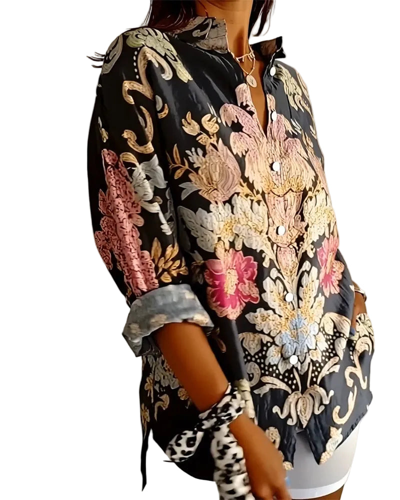 Zennie | Εμπριμέ Πουκάμισο με Γιακά και Κουμπιά (Printed Collar Shirt Button-Up)