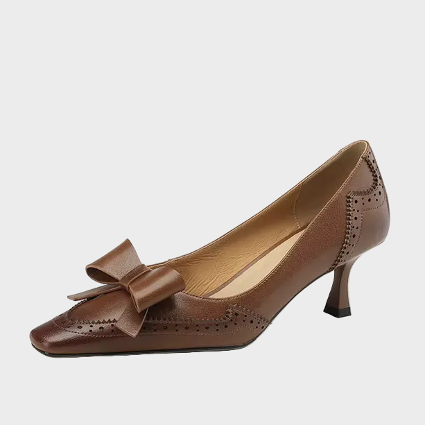 MELENA ΠΕΔΙΛΑ ΜΕ ΦΙΟΓΚΟ (BOW HEELS)