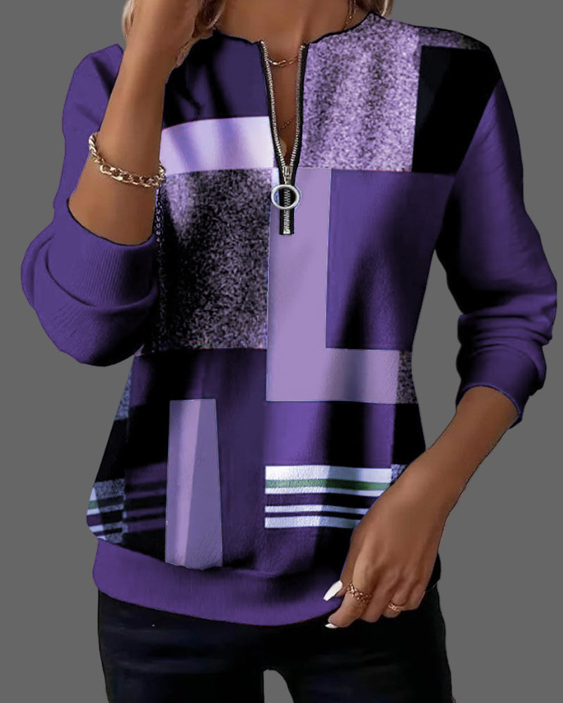 Laila | Φούτερ με μισό φερμουάρ (half-zip)