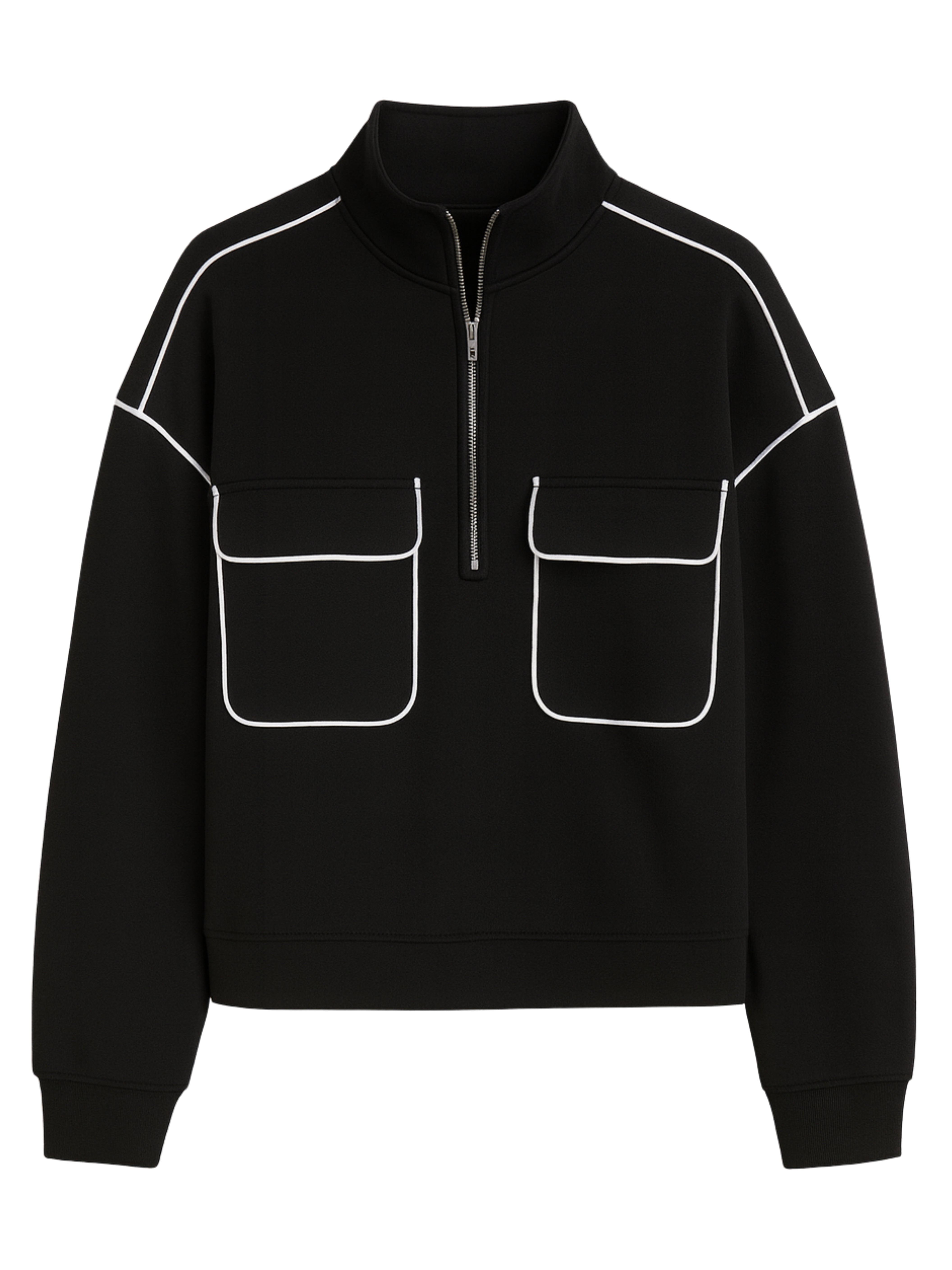 Cayla | Φθινοπωρινό Pullover με Φερμουάρ και Γραμμή Contour