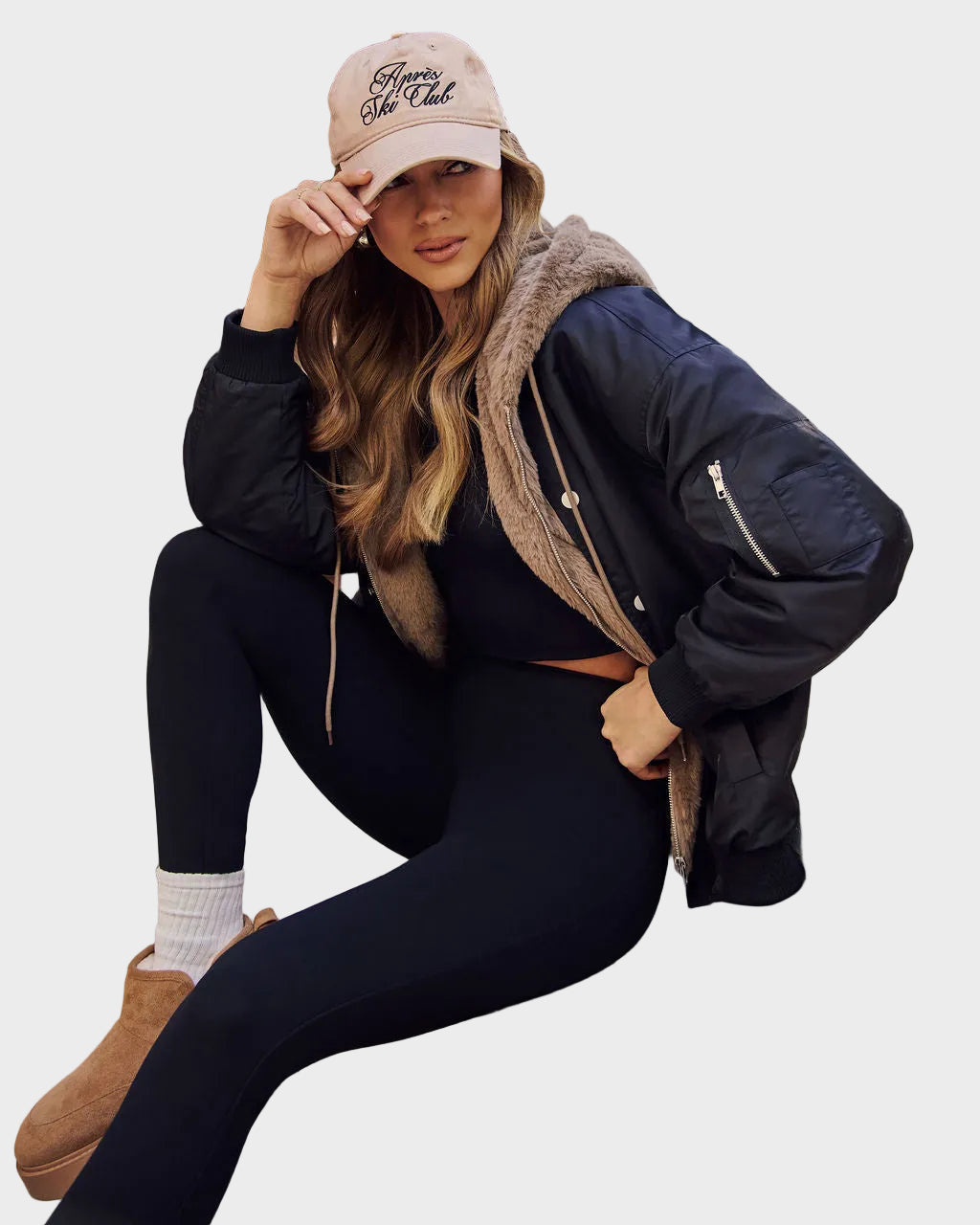 Camara | Oversized Bomber Jacket Campus με Επένδυση από Συνθετική Γούνα