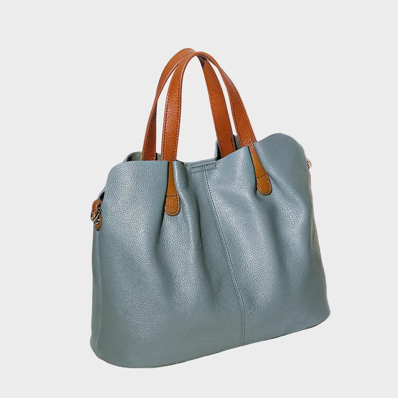 Alana | Τσάντες από Γνήσιο Δέρμα, Πρώτο Στρώμα Δέρματος Βοοειδών με Κοκκώδη Υφή Litchi, Γυναικεία Τσάντα Χειρός