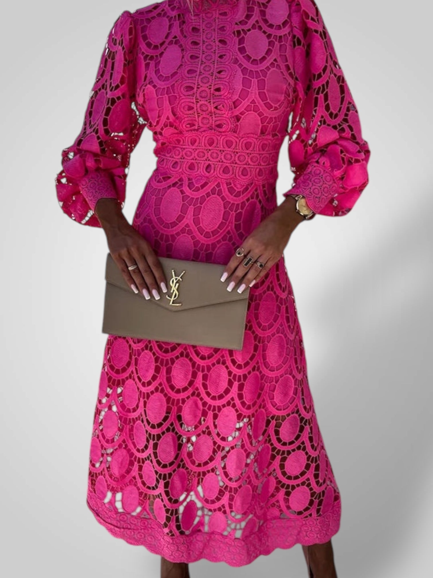 Πατρίσια | Σεμνό Φόρεμα με Δαντέλα