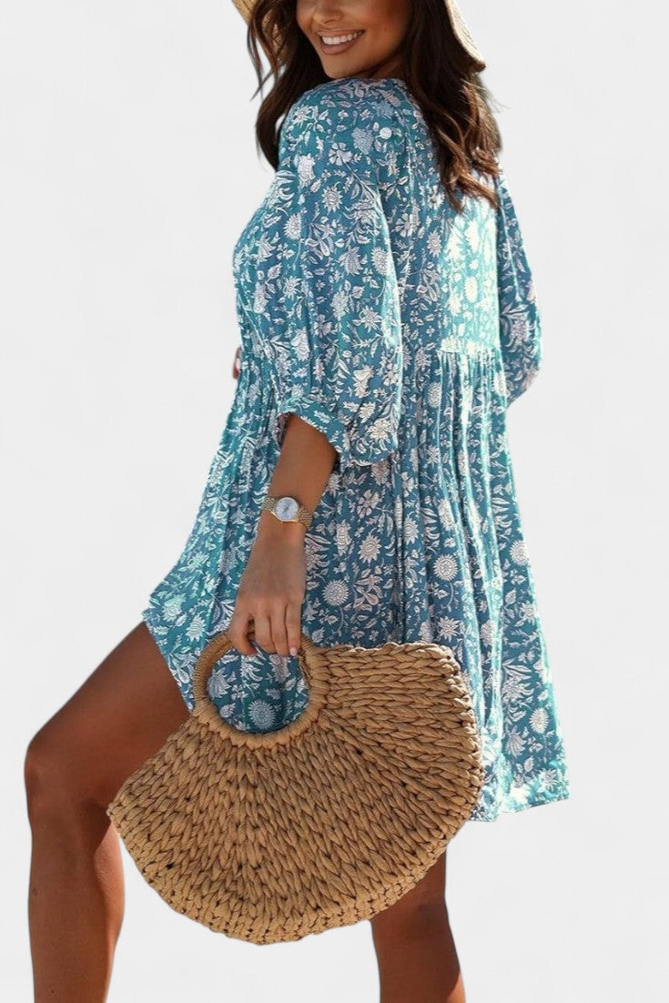 Daniela Φόρεμα Μίνι Boho Λουλουδάτο