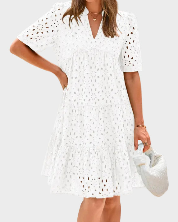 RICA™ - Chic Lace Ruffle Summer Dress
