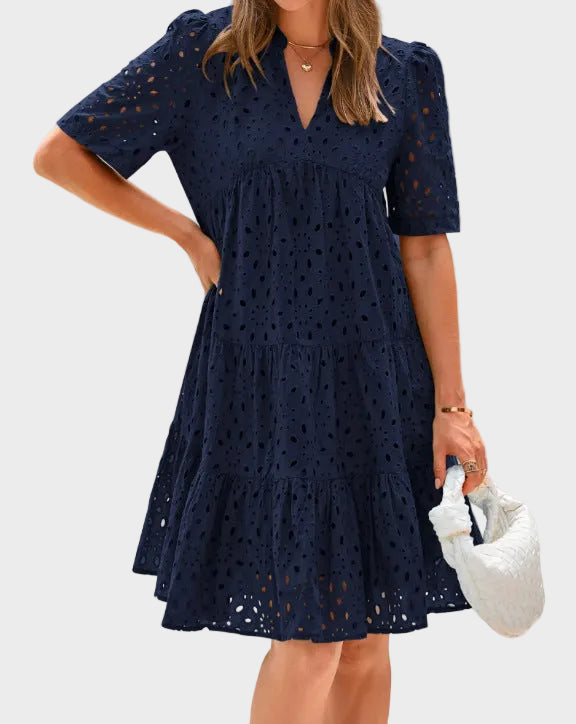 RICA™ - Chic Lace Ruffle Summer Dress
