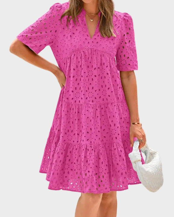 RICA™ - Chic Lace Ruffle Summer Dress
