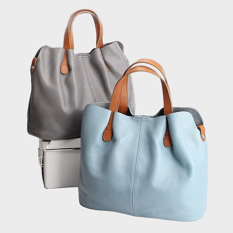 Alana | Τσάντες από Γνήσιο Δέρμα, Πρώτο Στρώμα Δέρματος Βοοειδών με Κοκκώδη Υφή Litchi, Γυναικεία Τσάντα Χειρός