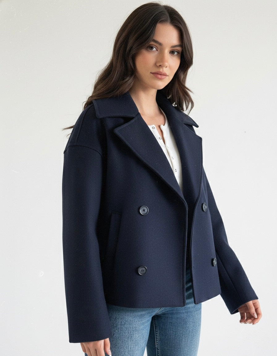 Maya | Σύμμεικτη Σταυρωτή Καμπαρντίνα (Blend Double-Breasted Trench Coat)