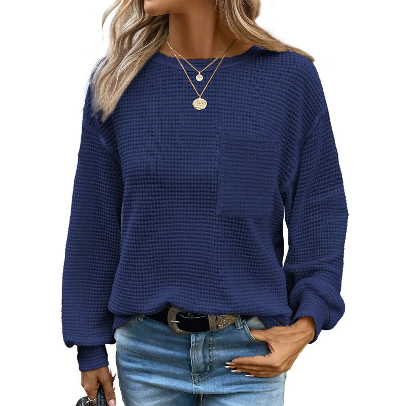 LIORA™ - Άνετη Oversized Μπλούζα Μακρύ Μανίκι με Στρογγυλή Λαιμόκοψη