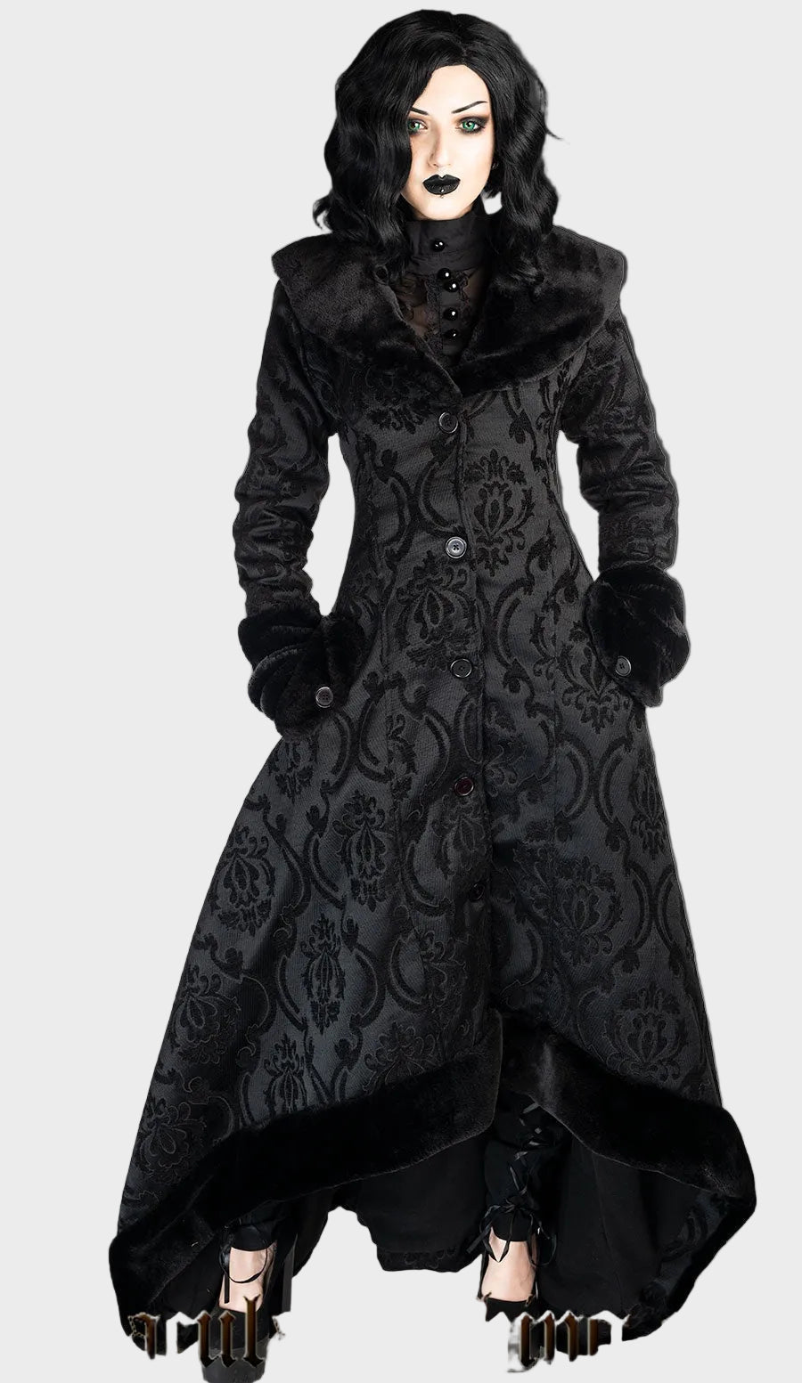 Sora | Μαύρο Χειμερινό Παλτό με Τσέπες (Black Pocket Winter Coat)