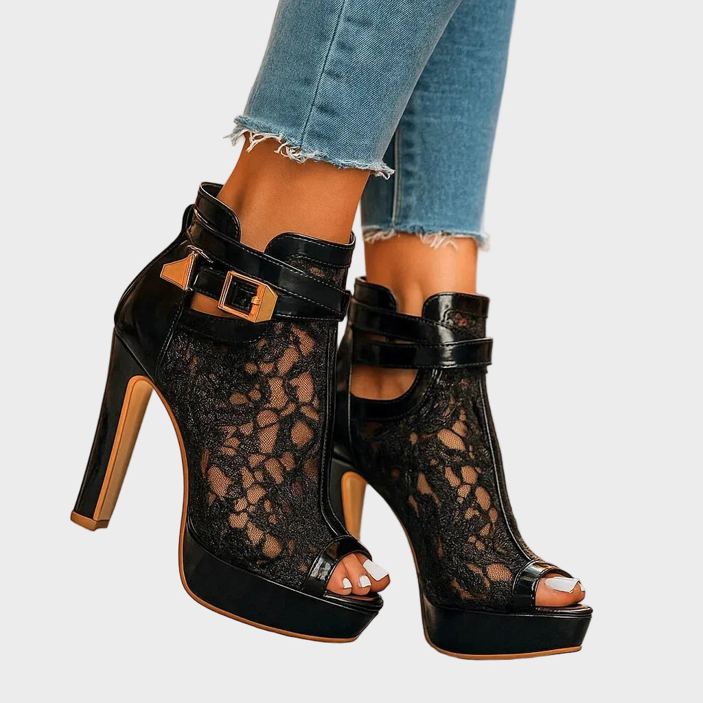 LILIANA Ψηλοτάκουνα με Δαντέλα (Lace Heels)