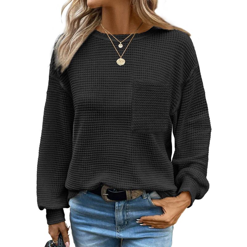 LIORA™ - Άνετη Oversized Μπλούζα Μακρύ Μανίκι με Στρογγυλή Λαιμόκοψη