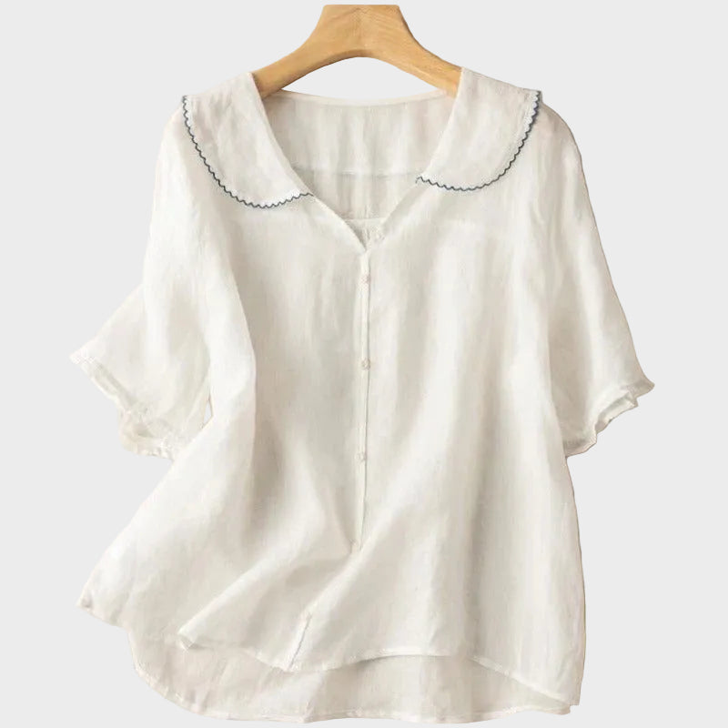 ADÈLE Λινή Μπλούζα