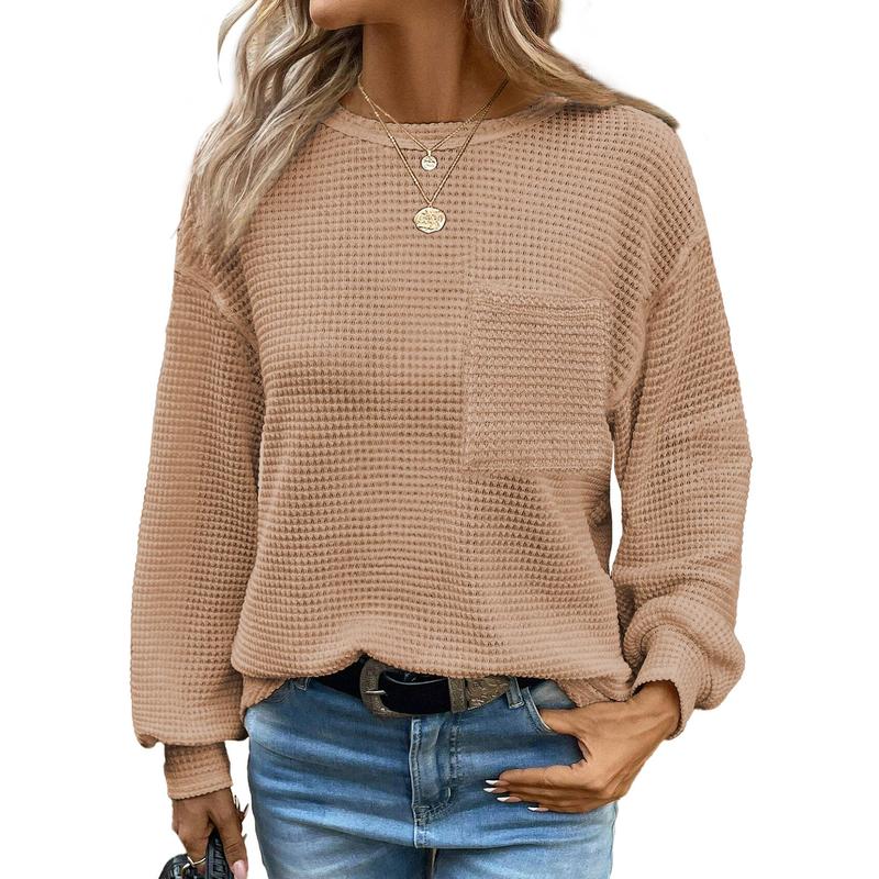 LIORA™ - Άνετη Oversized Μπλούζα Μακρύ Μανίκι με Στρογγυλή Λαιμόκοψη