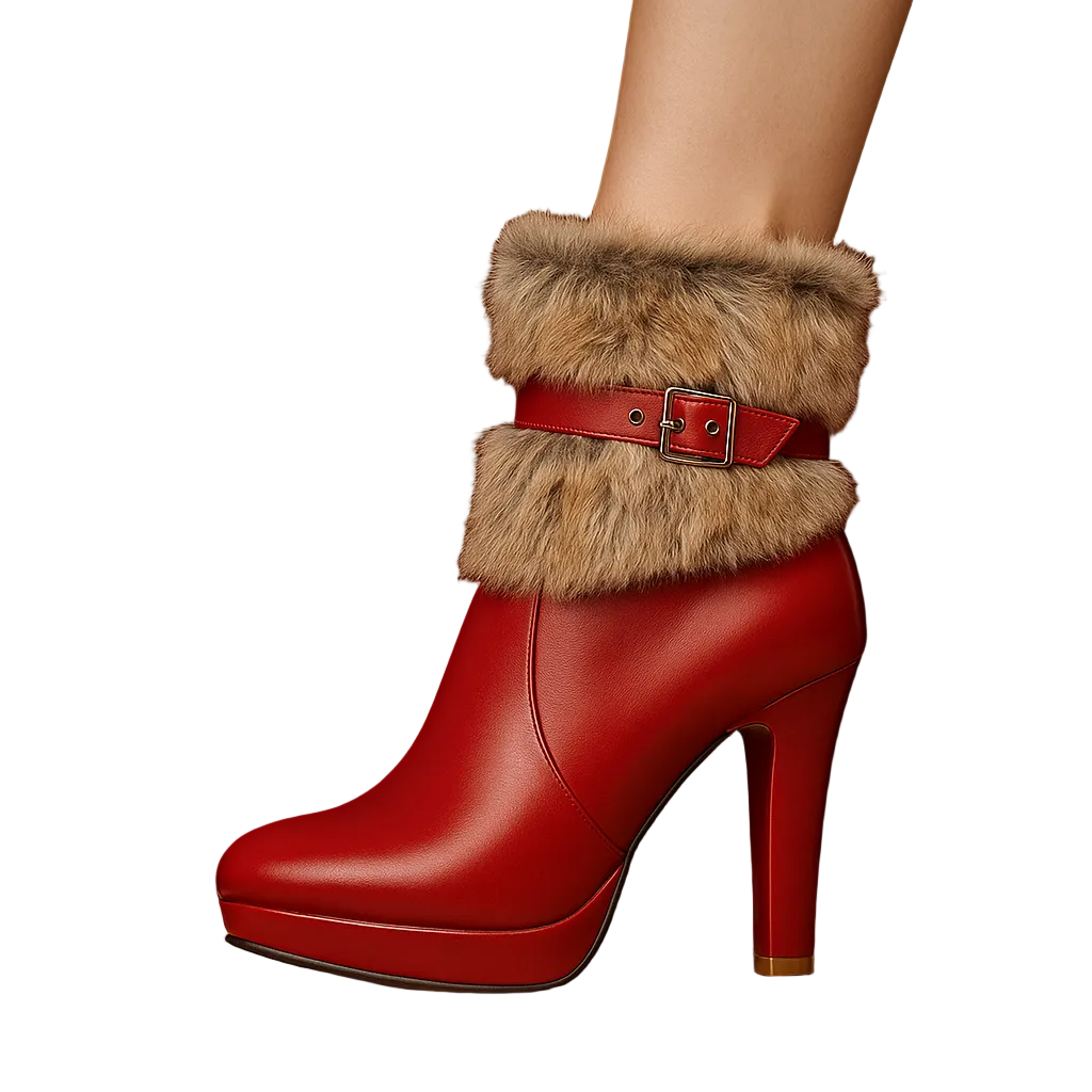 Carmen - Μπότες με Οικολογική Γούνα (Faux Fur Boots)