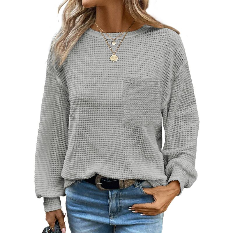 LIORA™ - Άνετη Oversized Μπλούζα Μακρύ Μανίκι με Στρογγυλή Λαιμόκοψη
