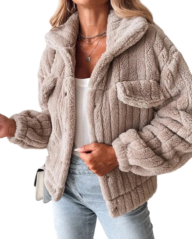 Amira -  Πλεκτό Fleece Sherpa (Ribbed Fleece Sherpa)