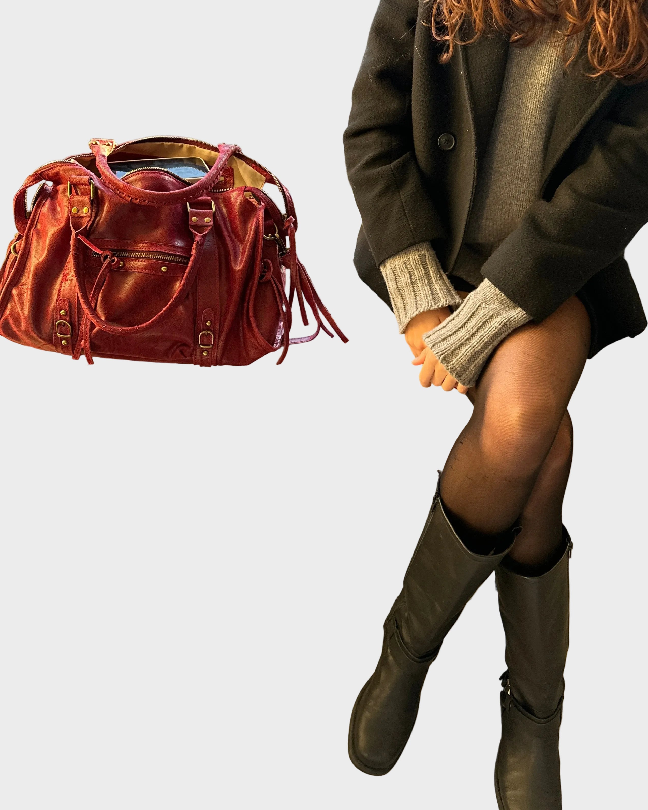 FC4-Τσάντα "It Girl" σε Κόκκινο του Κερασιού (It Girl Bag Cherry Red)