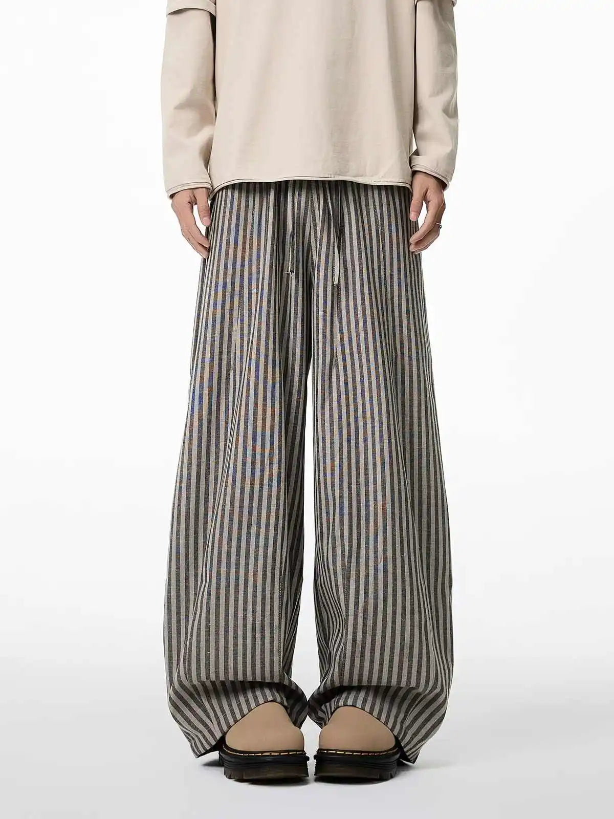 Kuro - Ριγέ Φαρδύ Παντελόνι (Striped Baggy Pants)
