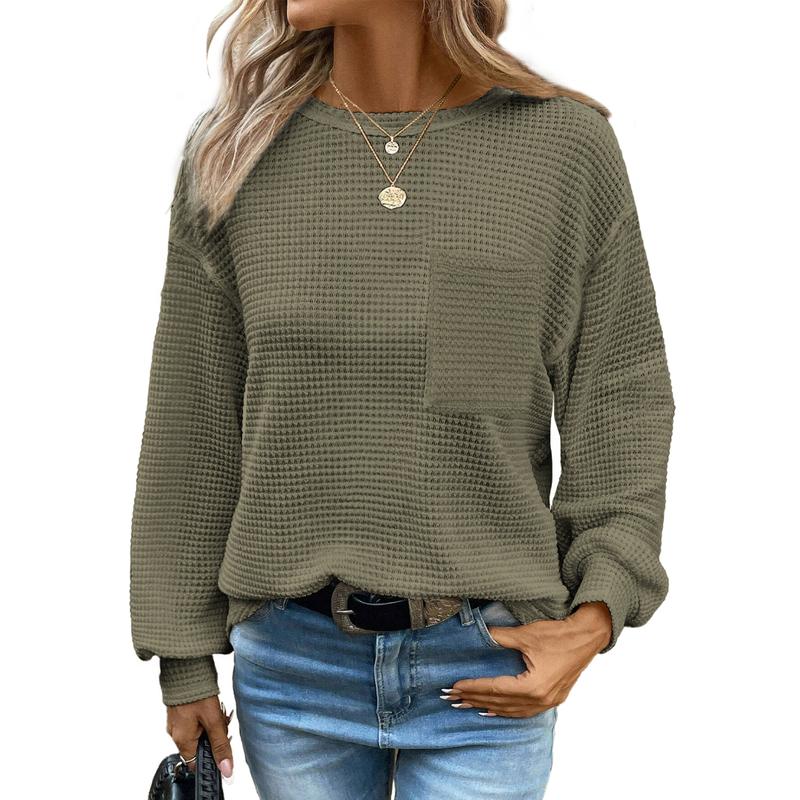 LIORA™ - Άνετη Oversized Μπλούζα Μακρύ Μανίκι με Στρογγυλή Λαιμόκοψη