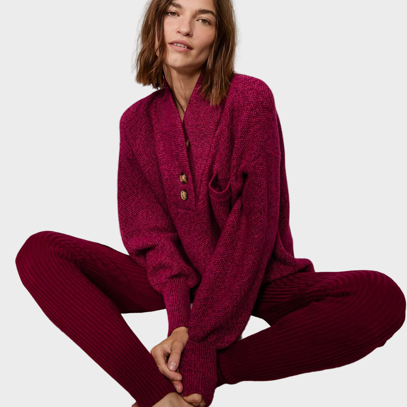 Cottonsilk™Μπλούζα Henley με τσέπη