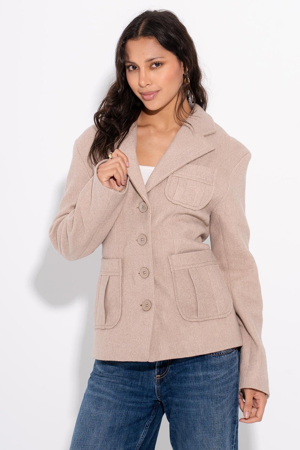 Mona - Daily Slay Σακάκι - Μπεζ (Daily Slay Blazer - Beige)