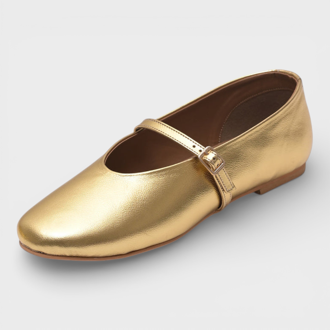 Navea | Χρυσά Mary Jane Flats