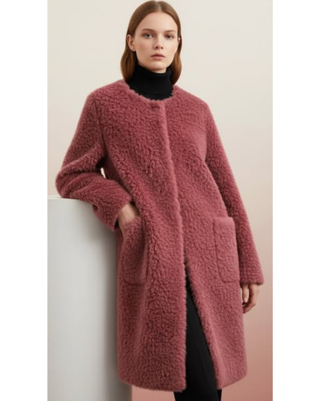 Shearling παλτό με επένδυση από μαλλί