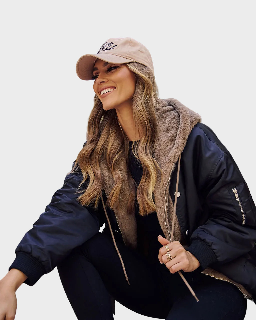 Camara | Oversized Bomber Jacket Campus με Επένδυση από Συνθετική Γούνα