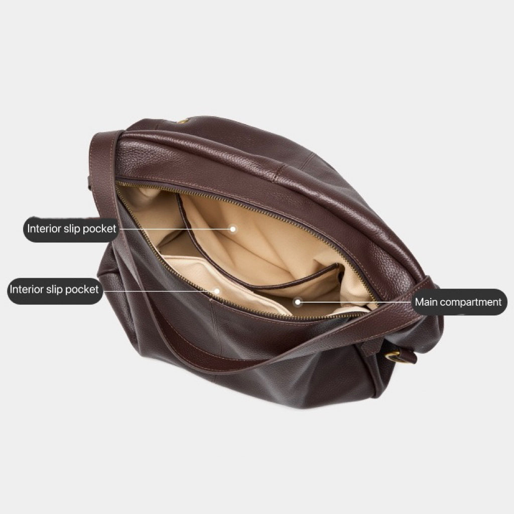 Adriani | Ρετρό γνήσια δερμάτινη μαλακή μινιμαλιστική τσάντα για καθημερινή χρήση