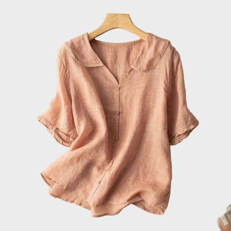 ADÈLE Λινή Μπλούζα