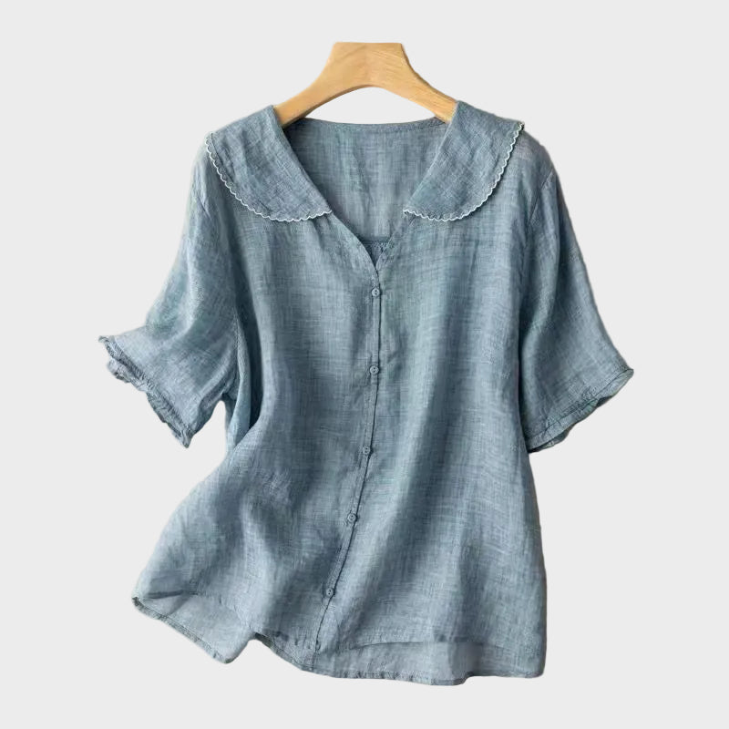 ADÈLE Λινή Μπλούζα