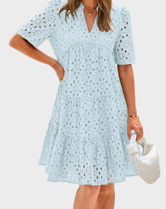 RICA™ - Chic Lace Ruffle Summer Dress