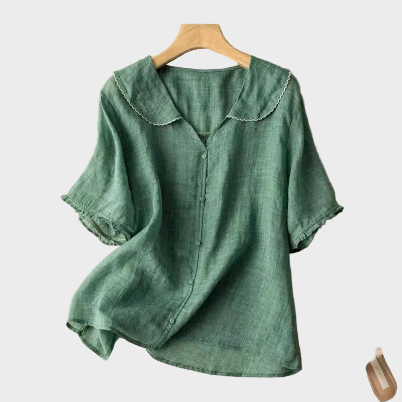 ADÈLE Λινή Μπλούζα