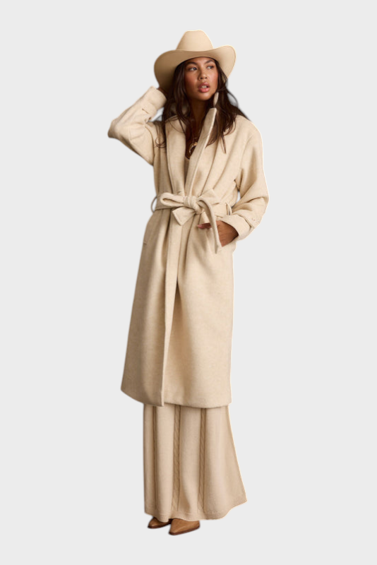 Filippa | Μπεζ Παλτό με Ζώνη
