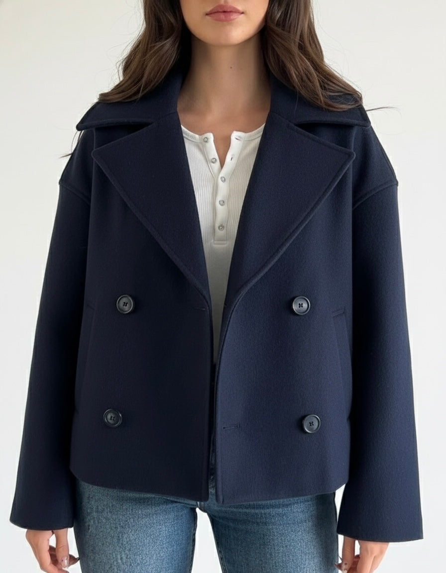 Maya | Σύμμεικτη Σταυρωτή Καμπαρντίνα (Blend Double-Breasted Trench Coat)