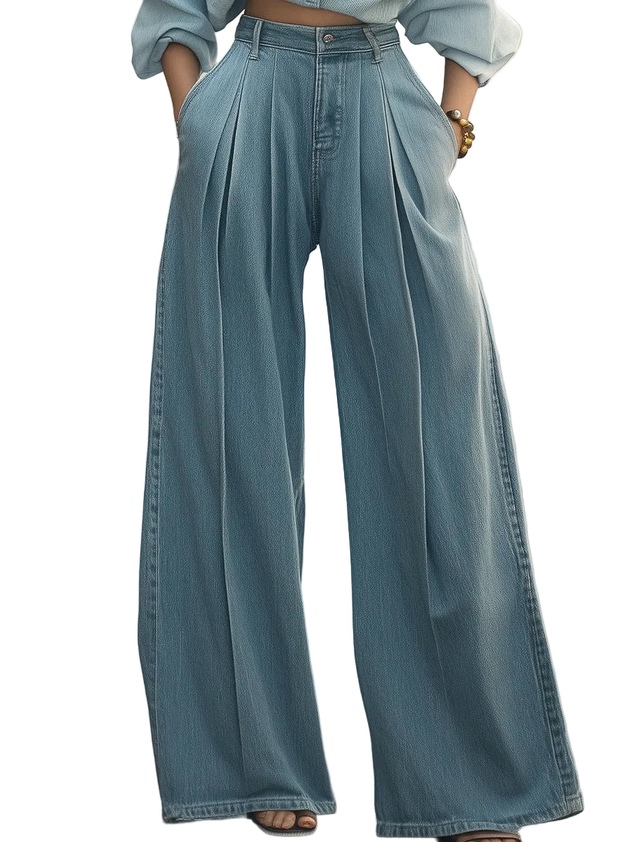 Rebecca - Vintage Φαρδύ Τζιν Παντελόνι (Vintage Wide-Leg Denim Trousers)