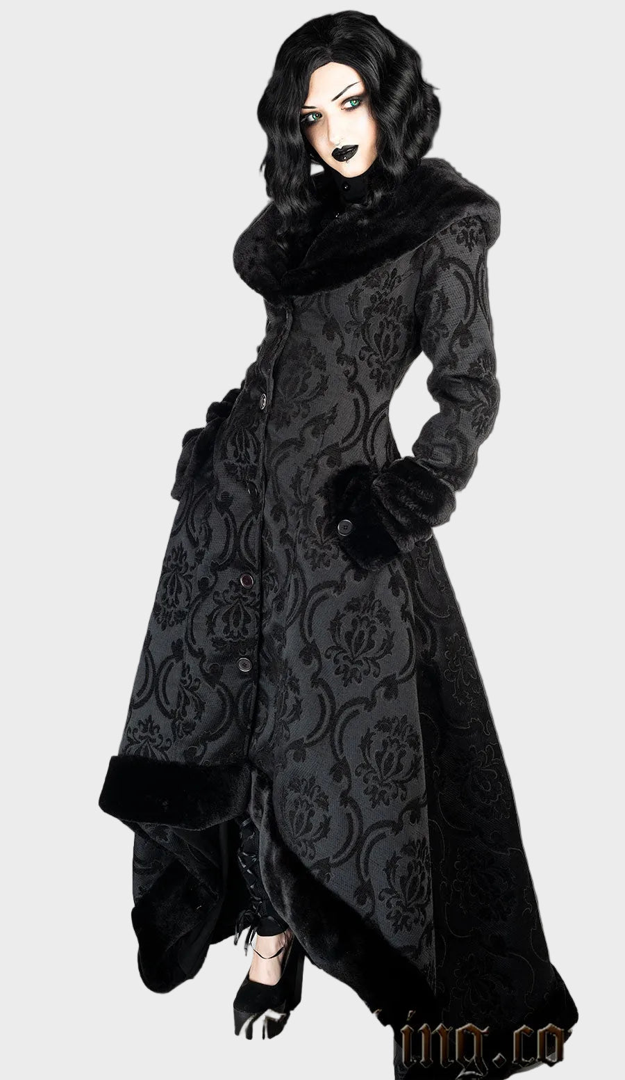 Sora | Μαύρο Χειμερινό Παλτό με Τσέπες (Black Pocket Winter Coat)