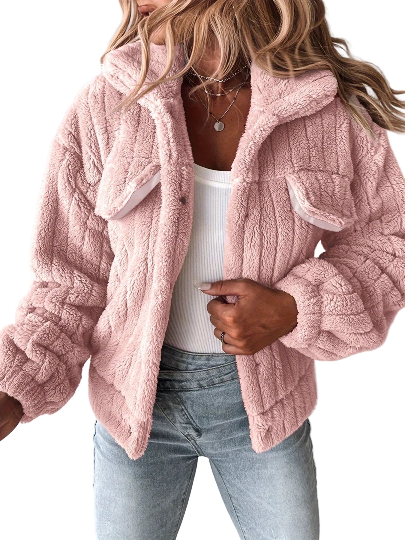 Amira -  Πλεκτό Fleece Sherpa (Ribbed Fleece Sherpa)